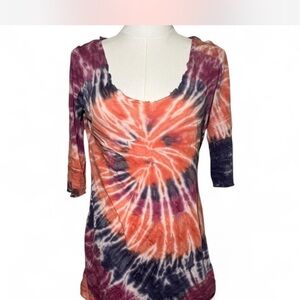 Lucky Brand Tie dye boho y2k top
